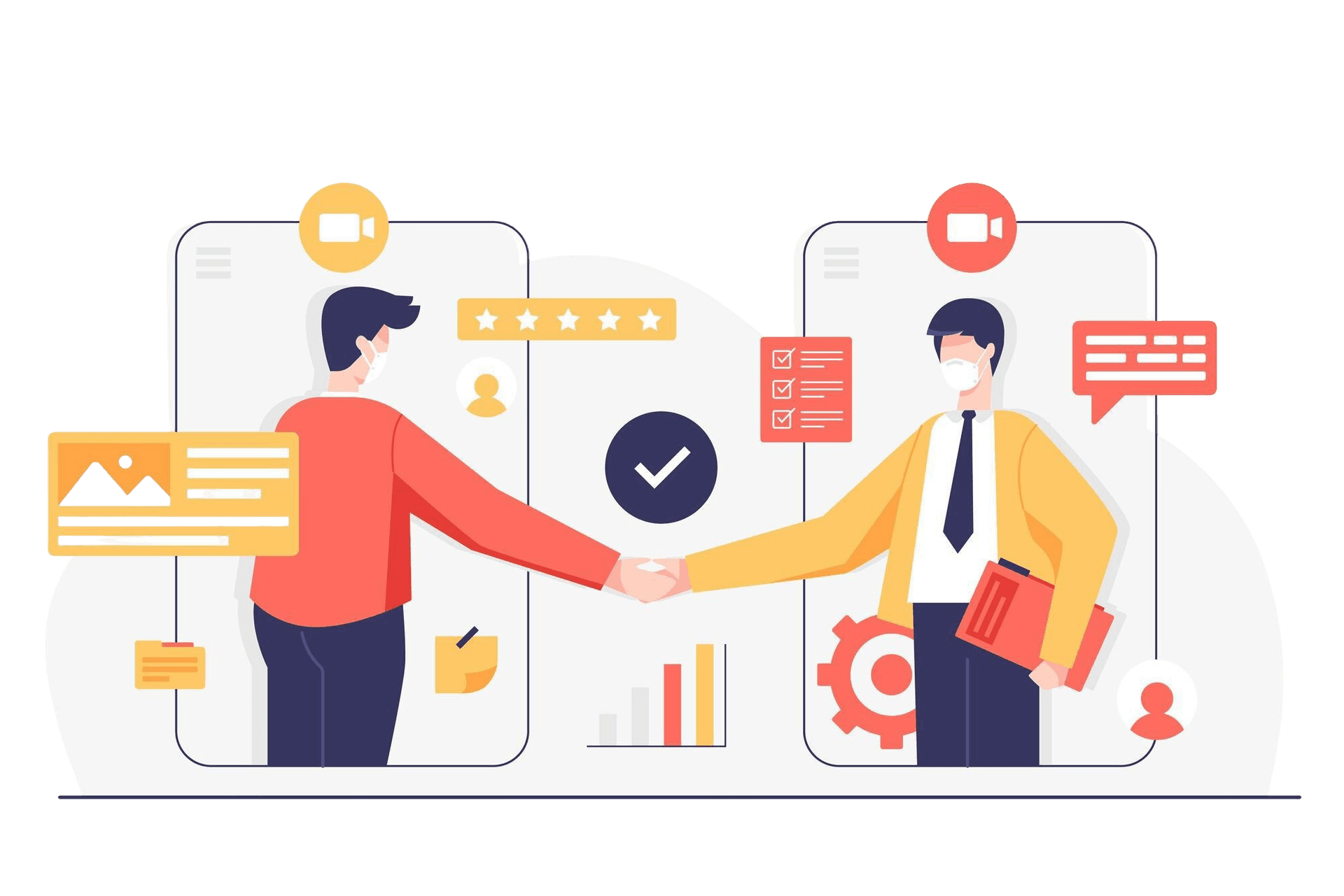 Improved customer reach digital marketing visual