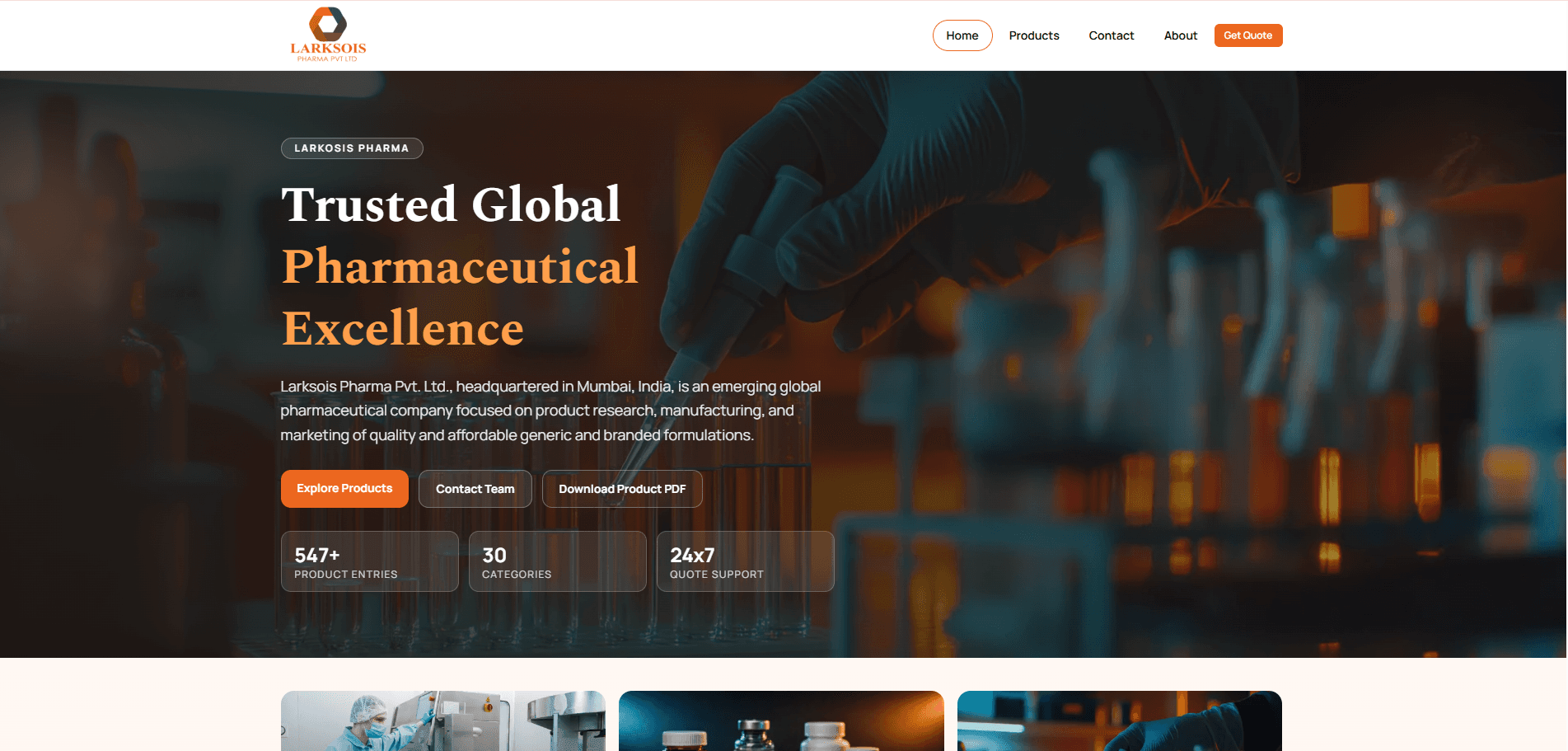 Larksois Pharma desktop
